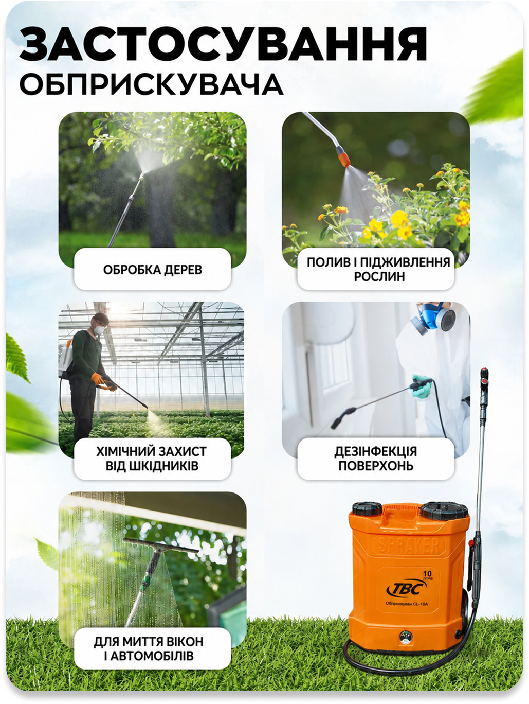 Застосування обприскувача